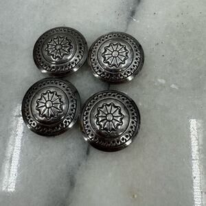 Vintage western silver button covers